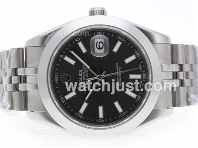Rolex Datejust II Automatic Stick Marking with Dark Gray Dial-41mm Same Structure As Swiss ETA Version-High Quality
