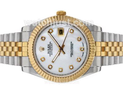 Rolex Datejust II Automatic Two Tone Diamond Markers with MOP Dial
