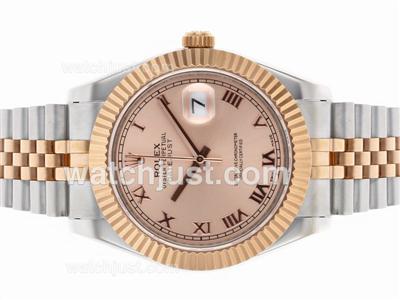 Rolex Datejust II Automatic Two Tone Roman Markers with Champagne Dial