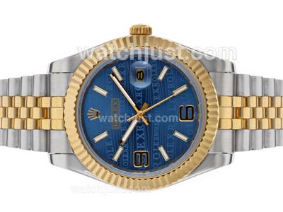 Rolex Datejust II Automatic Two Tone with Blue Watermark Dial