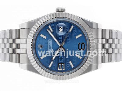 Rolex Datejust II Automatic with Blue Watermark Dial S/S