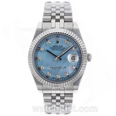 Rolex Datejust II Swiss ETA 2836 Movement Diamond Markers with Blue MOP Dial