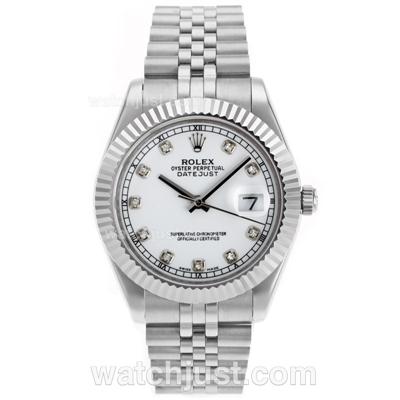 Rolex Datejust II Swiss ETA 2836 Movement Diamond Markers with White Dial