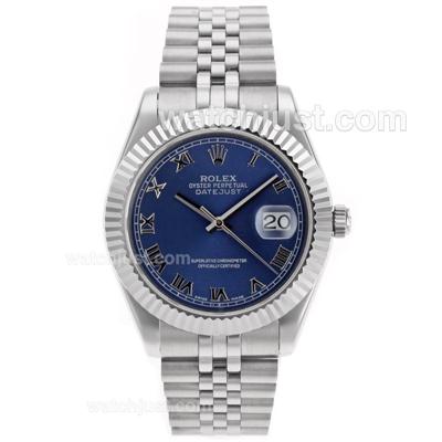 Rolex Datejust II Swiss ETA 2836 Movement Roman Markers with Blue Dial