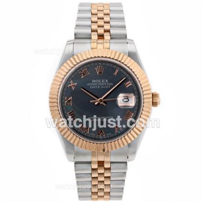 Rolex Datejust II Swiss ETA 2836 Movement Two Tone Roman Markers with Black MOP Dial