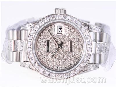 Rolex Datejust Swiss ETA 2671 Movement Diamond Bezel and Dial Lady Size