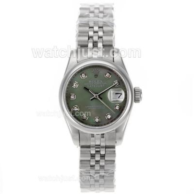 Rolex Datejust Swiss ETA 2671 Movement Diamond Markers with Green MOP Dial