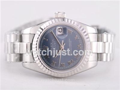 Rolex Datejust Swiss ETA 2671 Movement with Blue Dial-Roman Marking Lady Size