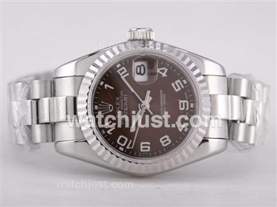 Rolex Datejust Swiss ETA 2671 Movement with Brown Dial-Number Marking Lady Size