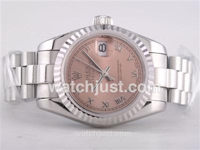 Rolex Datejust Swiss ETA 2671 Movement with Champagne Dial-Roman Marking Lady Size