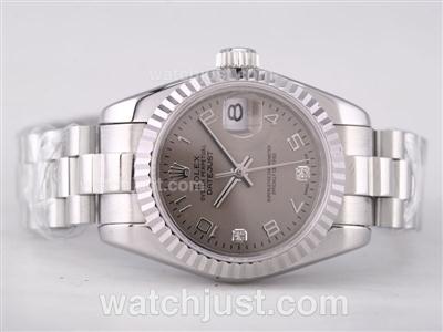 Rolex Datejust Swiss ETA 2671 Movement with Gray Dial-Number Marking Lady Size