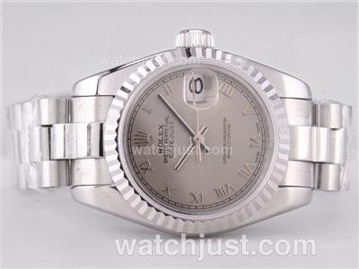 Rolex Datejust Swiss ETA 2671 Movement with Gray Dial-Roman Marking Lady Size