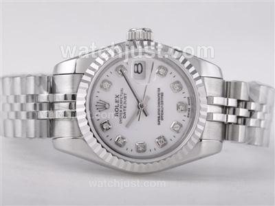 Rolex Datejust Swiss ETA 2671 Movement with MOP Dial-Diamond Marking Lady Size