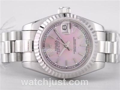 Rolex Datejust Swiss ETA 2671 Movement with Pink MOP Dial-Stick Marking Lady Size