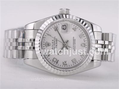 Rolex Datejust Swiss ETA 2671 Movement with White Dial-Number Marking Lady Size