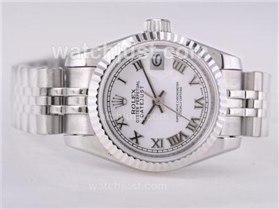 Rolex Datejust Swiss ETA 2671 Movement with White Dial-Roman Marking Lady Size