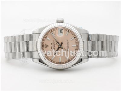 Rolex Datejust Swiss ETA 2836 Champagne Dial with Stick Marking-Mid Size