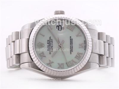 Rolex Datejust Swiss ETA 2836 Green MOP Dial with Roman Marking-Mid Size