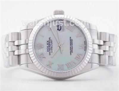 Rolex Datejust Swiss ETA 2836 MOP Dial with Roman Numerals--Mid Size