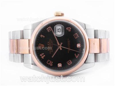 Rolex Datejust Swiss ETA 2836 Movement 14K Wrapped Rose Gold with Arabic Numerals