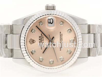 Rolex Datejust Swiss ETA 2836 Movement Diamond Marking with Champagne Dial