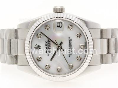 Rolex Datejust Swiss ETA 2836 Movement Diamond Marking with MOP Dial