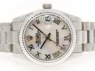 Rolex Datejust Swiss ETA 2836 Movement Roman Marking with MOP Dial