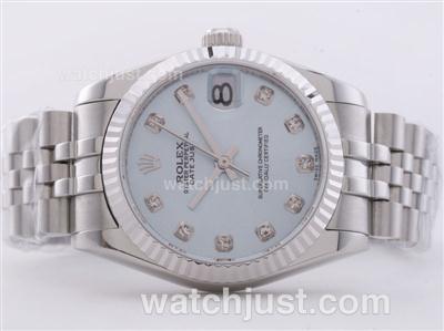 Rolex Datejust Swiss ETA 2836 Movement with Blue Dial-Mid Size