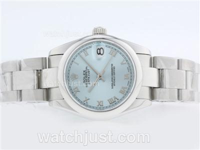 Rolex Datejust Swiss ETA 2836 Movement with Blue Dial-Roman Marking