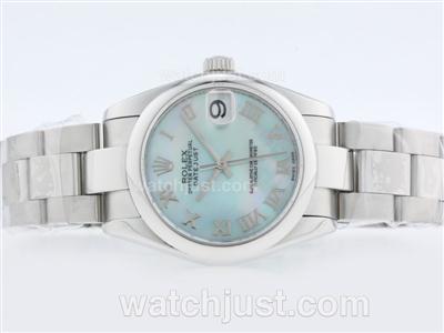 Rolex Datejust Swiss ETA 2836 Movement with Blue MOP Dial-Roman Marking