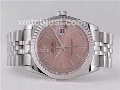 Rolex Datejust Swiss ETA 2836 Movement with Champagne Dial-Stick Marking