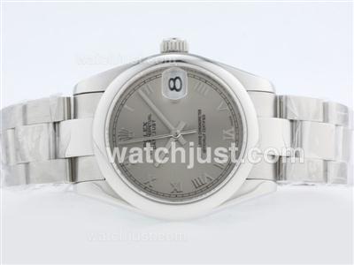 Rolex Datejust Swiss ETA 2836 Movement with Gray Dial-Roman Marking