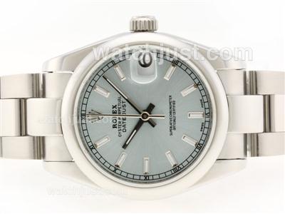 Rolex Datejust Swiss ETA 2836 Movement with Light Blue Dial-Stick Marking