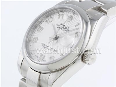 Rolex Datejust Swiss ETA 2836 Movement with White Dial-Number Marking