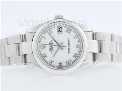 Rolex Datejust Swiss ETA 2836 Movement with White Dial-Roman Marking