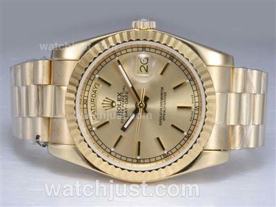 Rolex Day-Date Automatic Full Gold with Golden Dial