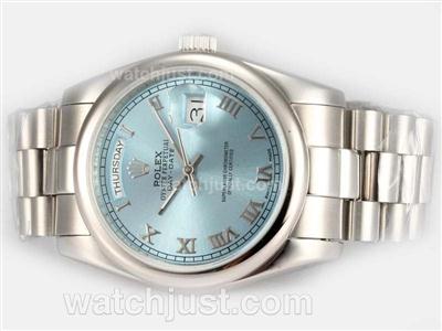 Rolex Day-Date Automatic with Blue Dial-Roman Marking