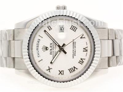 Rolex Day-Date II Automatic Roman Marking with White Dial-41mm Version