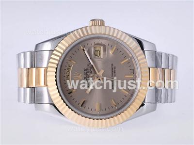 Rolex Day-Date II Automatic Two Tone with Golden Dial-41mm New Version