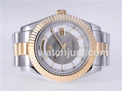 Rolex Day-Date II Automatic Two Tone with Gray Dial-41mm New Version