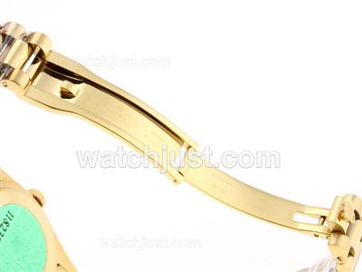 Rolex Day-Date Swiss ETA 2836 Movement Full Gold with Golden Dial-Number Marking