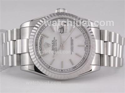 Rolex Day-Date Swiss ETA 2836 Movement with MOP Dial-Stick Marking