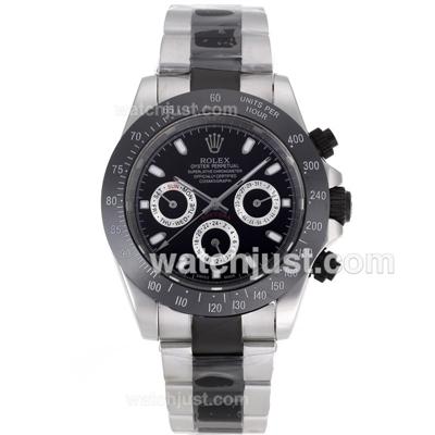 Rolex Daytona Automatic Ceramic Bezel Stick Markers with Black Dial-Sapphire Glass