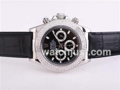 Rolex Daytona Automatic Diamond Bezel with Black Dail