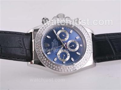 Rolex Daytona Automatic Diamond Bezel with Blue Dail