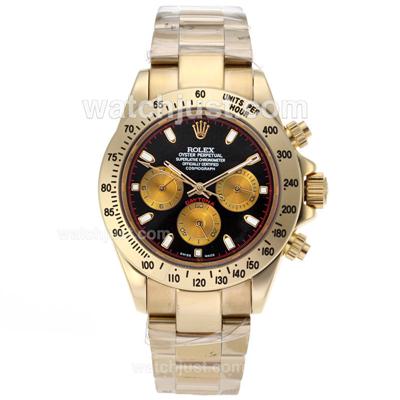 Rolex Daytona Automatic Full Gold with Black Dial