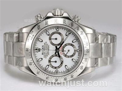 Rolex Daytona Automatic Stick Markers with White Dial S/S