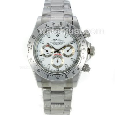 Rolex Daytona Automatic with White Dial S/S