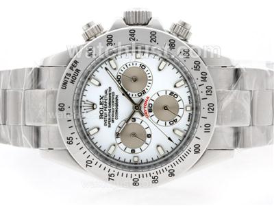 Rolex Daytona Automatic with White Dial-Stick Marking