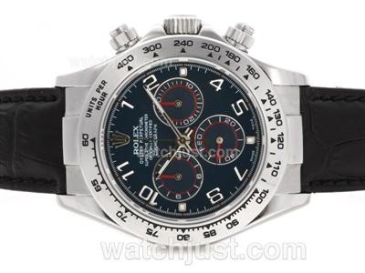 Rolex Daytona Chronograph Swiss Valjoux 7750 Movement with Blue Dial-Number Markers